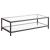 Trini Glass Rectangular Coffee Table with Shelf