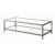 Trini Glass Rectangular Coffee Table with Shelf