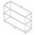 Trini Glass Rectangular Sofa Table with Shelf