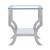Saide Square End Table with Mirrored Shelf