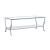 Saide Glass Rectangular Coffee Table with Mirrored Shelf