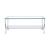 Saide Glass Rectangular Coffee Table with Mirrored Shelf