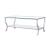 Saide Glass Rectangular Coffee Table with Mirrored Shelf