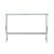 Saide Glass Rectangular Sofa Table with Mirrored Shelf