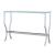Saide Glass Rectangular Sofa Table with Mirrored Shelf