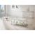 Saide Glass Rectangular Sofa Table with Mirrored Shelf