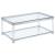 Anne Acrylic Coffee Table with Lower Shelf