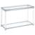 Anne Glass Rectangular Sofa Table with Lower Shelf
