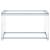 Anne Glass Rectangular Sofa Table with Lower Shelf