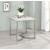 Leona Faux Marble Square End Table with Steel Base