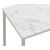 Leona Faux Marble Square End Table with Steel Base