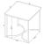 Leona Faux Marble Square End Table with Steel Base
