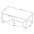 Leona Faux Marble Rectangular Coffee Table with Casters & Metal Base