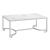Leona Faux Marble Rectangular Coffee Table with Casters & Metal Base