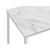 Leona Faux Marble Rectangular Coffee Table with Casters & Metal Base
