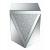 Amore Square Mirrored End Table with Triangle Detailing