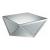 Gunilla Square Mirrored Coffee Table with Triangle Detailing