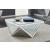 Gunilla Square Mirrored Coffee Table with Triangle Detailing