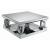 Amalia Mirrored Square Coffee Table with Lower Shelf