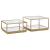 Renee Glass/Mirror 2-piece Square Occasional Set