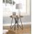 Brinnon Round Wood Veneer End Table with Metal Legs