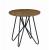 Brinnon Round Wood Veneer End Table with Metal Legs