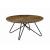 Brinnon Round Wood Veneer Coffee Table with Metal Legs