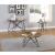 Brinnon Round Wood Veneer Coffee Table with Metal Legs