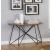 Brinnon Semicircle Sofa Table Dark Brown and Black