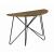 Brinnon Semicircle Sofa Table Dark Brown and Black