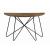 Brinnon Semicircle Sofa Table Dark Brown and Black