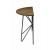 Brinnon Semicircle Sofa Table Dark Brown and Black