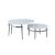 Avilla Faux Carrara Marble Round Nesting Coffee Table with Chrome Base