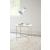 Ellison Round Marble Top End Table with X-cross Metal Base