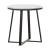 Hugo Faux Marble Round End Table with Metal Base