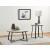 Hugo Faux Marble Round End Table with Metal Base