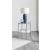 Cadee Round Glass Top End Table with Chrome Base & Marble Shelf