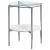 Cadee Round Glass Top End Table with Chrome Base & Marble Shelf