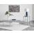 Cadee Round Glass Top End Table with Chrome Base & Marble Shelf