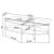 Cadee Oval Glass Top Coffee Table with Chrome Base & Marble Shelf