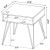 Fanning Square End Table with Open Compartment