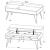 Fanning Wood Veneer Lift Top Storage Coffee Table