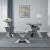Taffeta Mirrored Square End Table with Glass Top & V-shaped Base