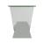 Taffeta Mirrored Square End Table with Glass Top & V-shaped Base