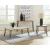 Zander Wood Square End Table with Hairpin Iron Leg