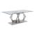 Gianna Glass/Steel Dining Table