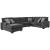 Tracling Fabric 3-Piece Sectional with Left Arm Chaise