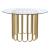 Pacheco/Chuchip Glass/Metal Round Dining Set