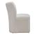 Fabric Sloping Curves Back Accent Dining Chair w/Casters