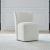 Fabric Sloping Curves Back Accent Dining Chair w/Casters